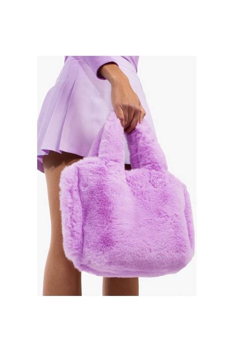 fake powder fur bag|Faux Fur Bag Bag .